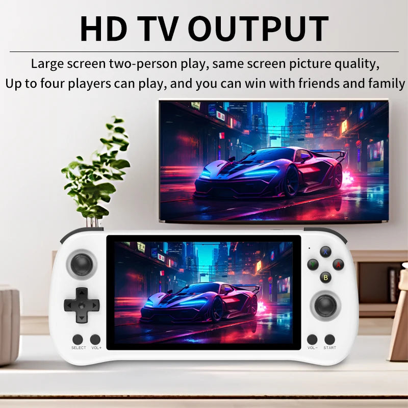 POWKIDDY X55 Retro Opendinglinux Video Handheld Game Console 5.5 Inch 1280*720 HD IPS Screen Rk3566 Jelos Syst Children's gifts