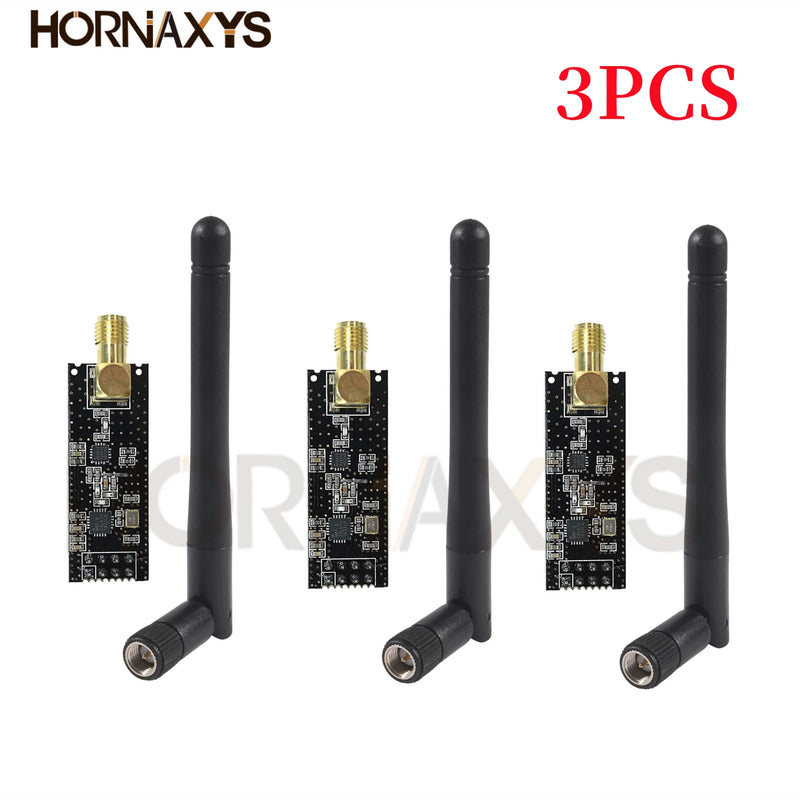 5pcs NRF24L01+PA+LNA Wireless Transceiver RF Transceiver Module 2.4G 1100m with Antenna and NRF24L01+ Breakout Adapter with 3.3V