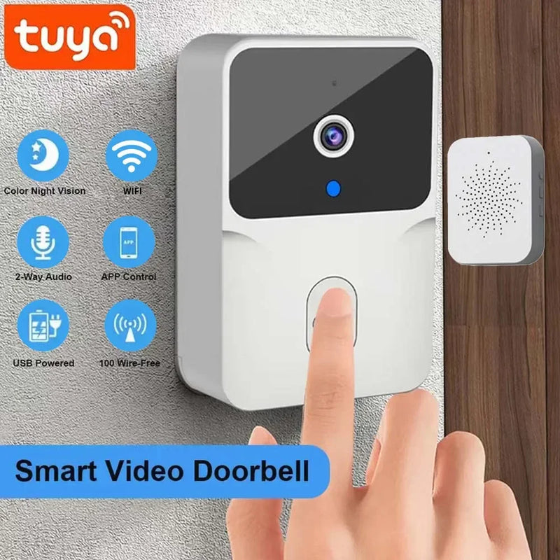 Tuya Wireless Video Doorbell Camera WIFI Night Vision Smart Home Security Outdoor HD Door Bell Two Way Intercom Voice Change