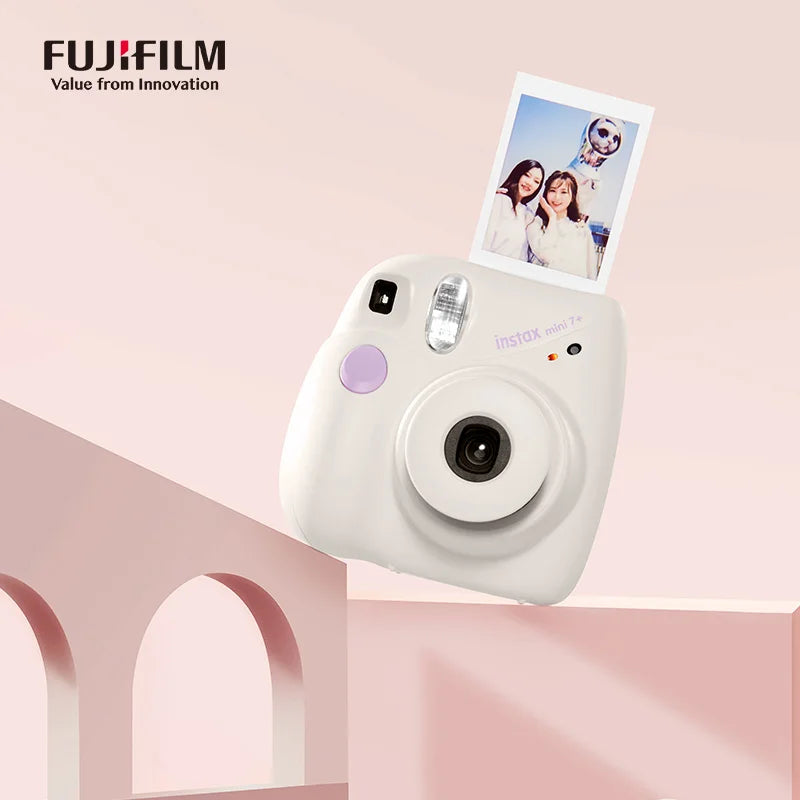 Original Fujifilm Instax Mini7+  Camera Fuji  Instant Camera Film Camera Film Wrist Strap Birthday Christmas for Girl Gift