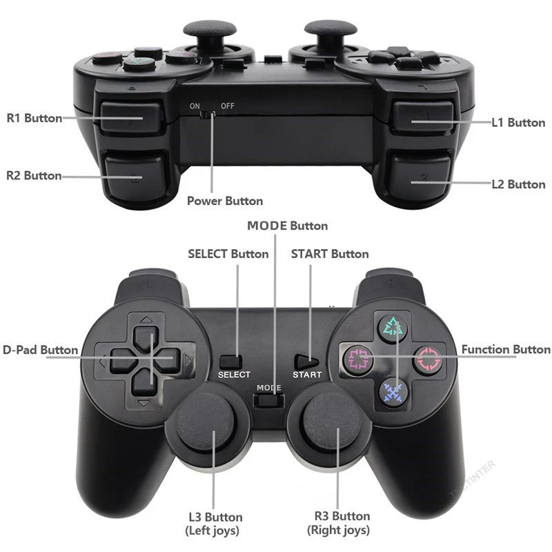 Wireless Gamepad for Sony PS2/PS1 Controller for Playstation 2 Console Double Vibration Shock Joystick   USB PC Game Controle