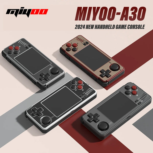 MIYOO A30 Handheld Game Console 2.8'' IPS Screen Linux System 2.4Gwifi Classic Retro Video Console Vibration Motor Player Gifts