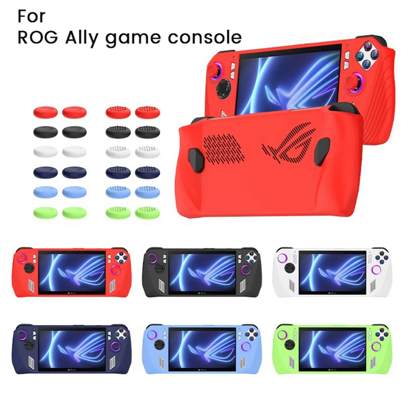 For ROG Ally Handheld Game Console All-Inclusive Silicone Protective Case Handheld Anti-Drop Protective Case,Black