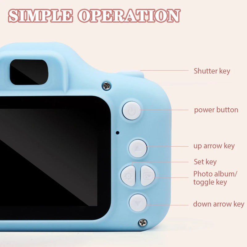 Cute Kids Mini Digital Camera Children  Camera Video Toy for Christmas Brithday  Gifts Outdoor