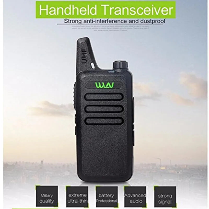 2pcs WLN KD-C1 MINI Handheld Transceiver KD C1 Two Way Radio Ham Communicator Radio Station Mi-Ni Walkie Talkie