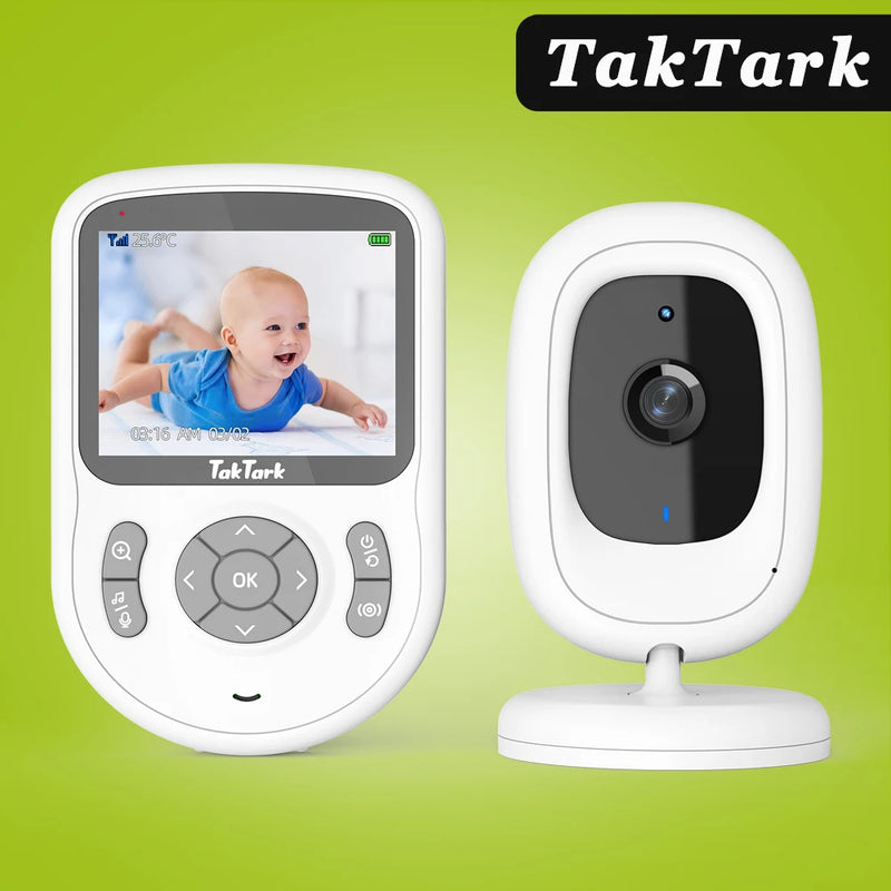 TakTark Video Baby Monitor 3.2 Inch / 2.8 Inch Wireless Security Camera Auto Night Vision Intercom Temperature Monitoring Nanny