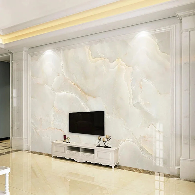 Photo Wallpaper Modern Simple Beige Marble Background Wall Mural Living Room TV Sofa Hotel Luxury Decor Papel De Parede Sala 3 D