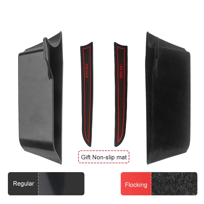 Flocking Car Door Armrest Storage Box Stick Shell for BMW Mini F55 F56 F57 Cooper ABS Phone Wallet Car Storage Slot Decoration