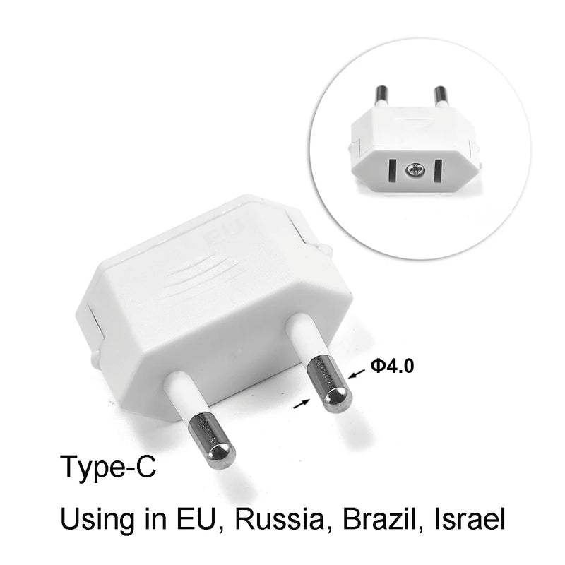 US To EU Plug Adapter Japan Chinese American To Euro European Travel Adapter 2Pin Plug Type C Power Converter Electric Socket