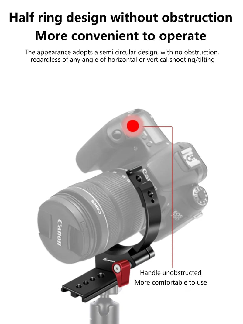 Bracket Semi-circular Ring Horizontal Vertical Shooting Universal for Sony Canon Nikon Fuji Camera Video Holder 8180