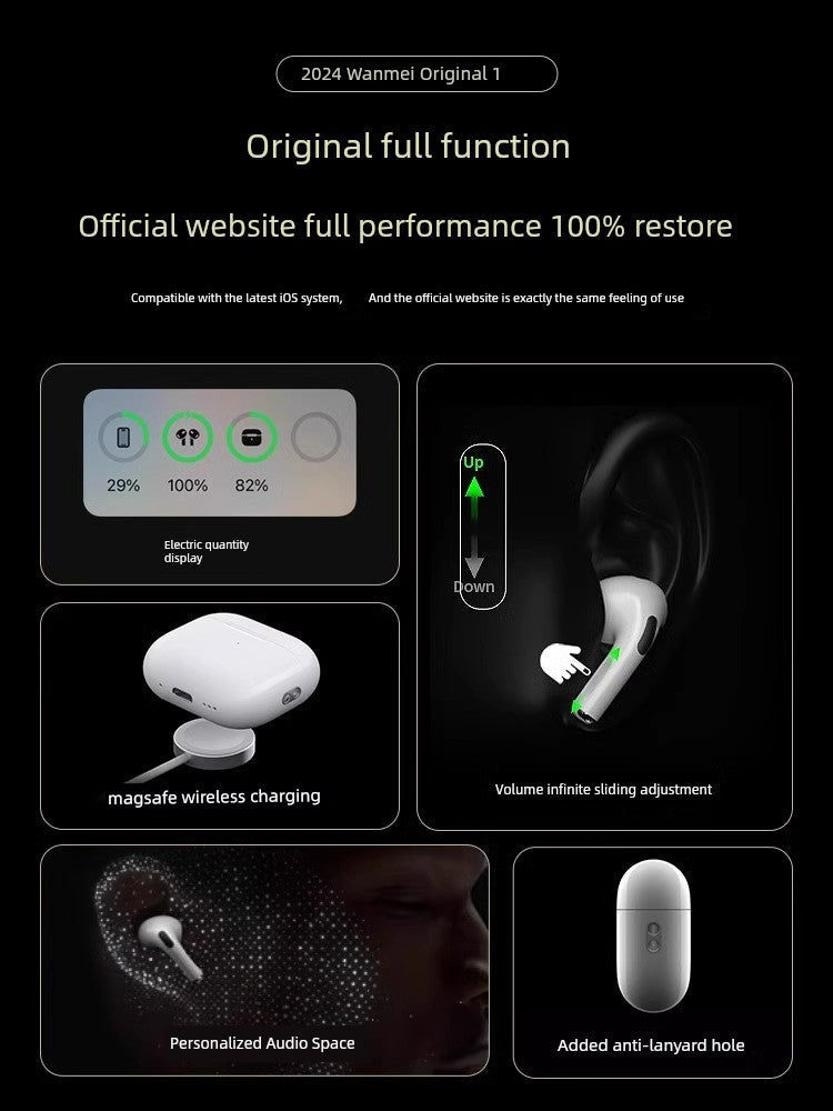 2024 New Arrival Bluetooth Headset Real Wireless Original Genuine Goods 6 for Apple 14 6 Generation Iphone15 Huaqiang North 4