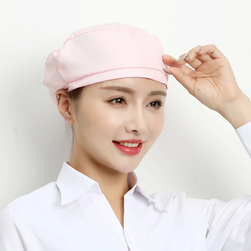 Factories Textile Mill Full Cloth Dust-proof Anti-Grease Cap Men's and Women's Workshop Hats Catering Canteen Galley Chef Cap