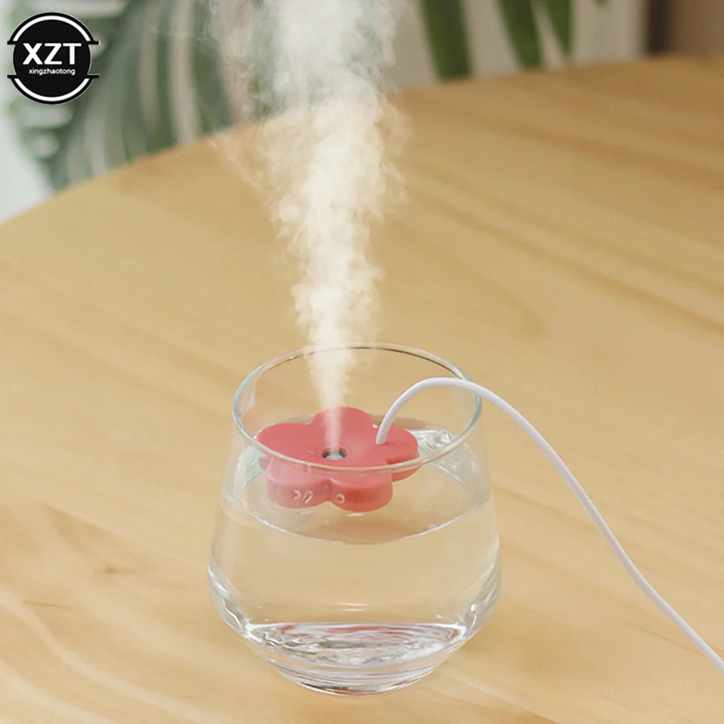 Portable USB Petal Shape Air Humidifier Mini Ultrasonic Aromatherapy Humidifiers Diffusers for Home Plants Purifier