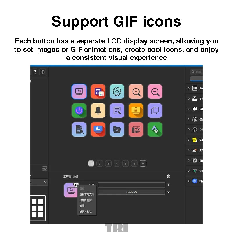 Mirabox Stream Deck Screen Customization Function 15 Key Mini Keyboard Display Function Macro Button OBS Live Music Console