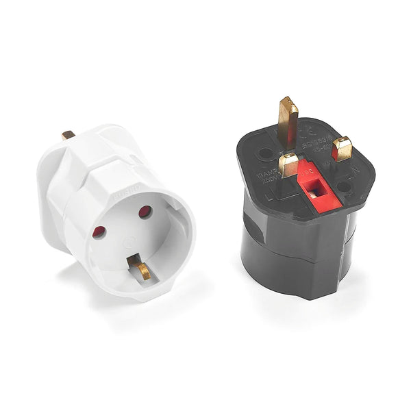 EU To UK Plug Adapter 250V Type G Fused Plug European To British Singapore Converter Adaptor EU Plug To UK Electrical Socket