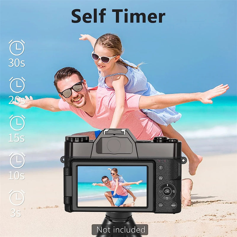 Full HD Digital Camera Photographic Professional Instant Photo With Wifi 4K Camcorder Rotate Screen Youtube Selfie Travel Camera