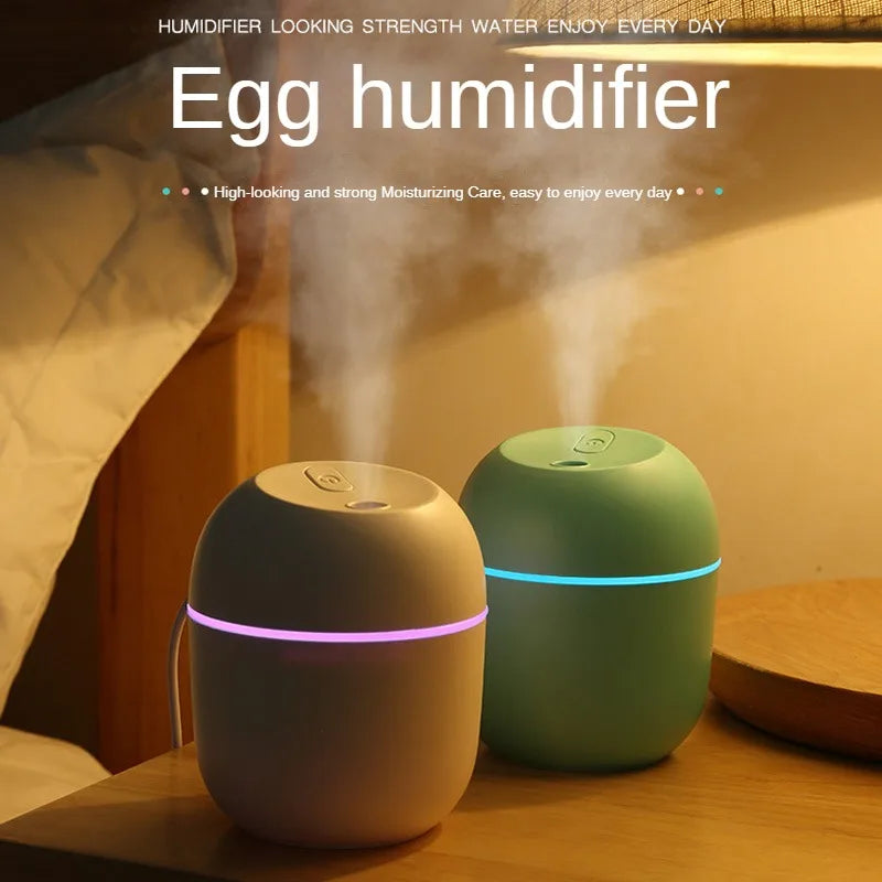 Mini Car Egg Water Drop Humidifier USB Color Light Household Desk Air Mute Small Humidifier