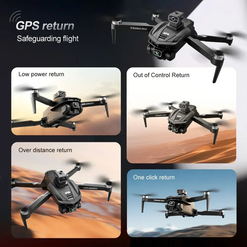 V168 Drone 4K Professional GPS 8K Camera Brushless Motor Foldable 5G WiFi FPV Obstacle Avoidance RC Quadcopter FPV Drone Toys