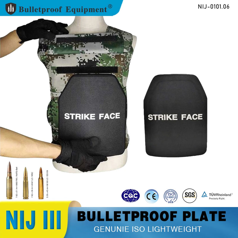 Fast Shipping PE NIJ III Level Bulletproof Plate Self Defense Body Safety Protection Armor Plates  Lightweight Soft Armor Panel