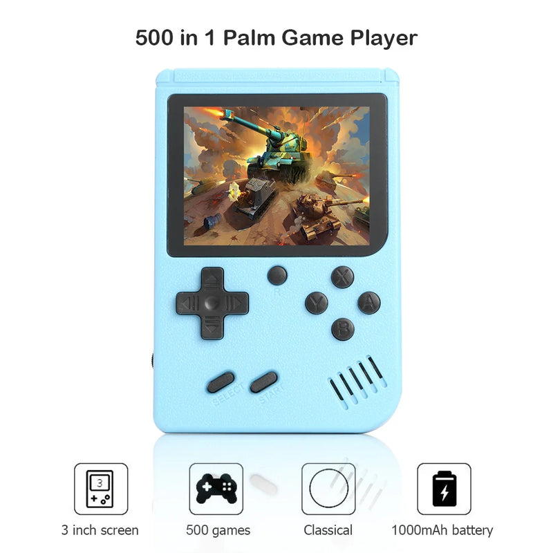 Retro Video Game Console Built-in 500 Classic Games 3.0 Inch LCD Screen 8-Bit Game Player Portable Mini Handhled Consoles