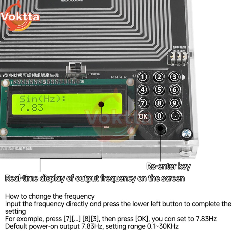 7.83HZ Schumann Wave Resonance Generator 0.01Hz~30000Hz Frequency Modulation Adjustable Ultra-low Pulse Wave Signal Generator