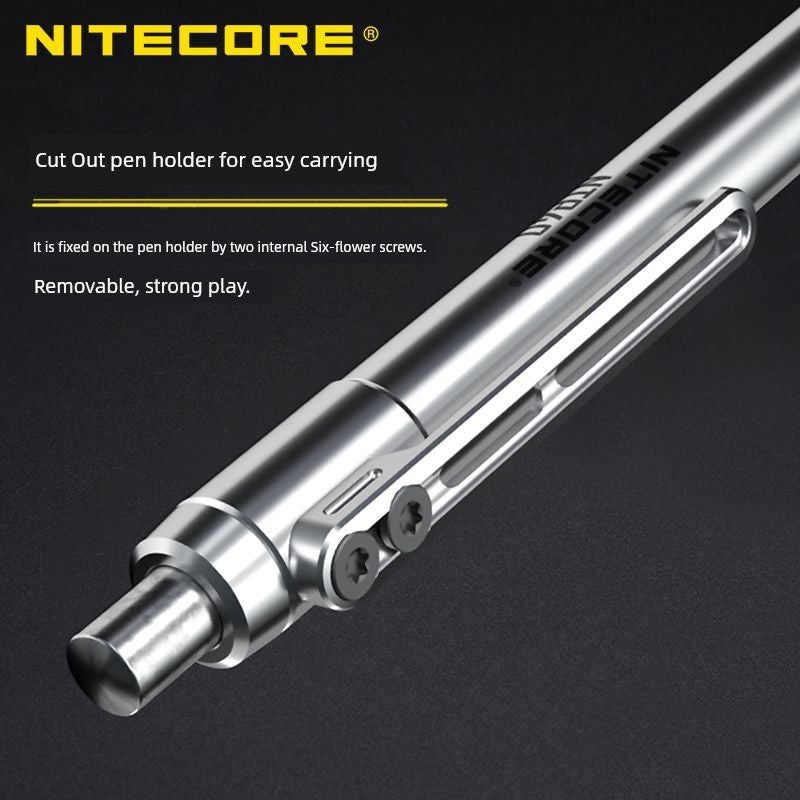 Nitecore Ntp40 Titanium Alloy Propelling Pencil Schmidt Movement Stylish Defense Outdoor Carry Portable EDC