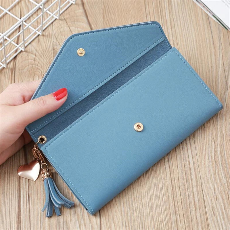 Brand Designer Short Coin Cluth Purses Leather Long Wallets Women's Luxury Female Phone Wallet Mini Credit Card Holder Money Bag