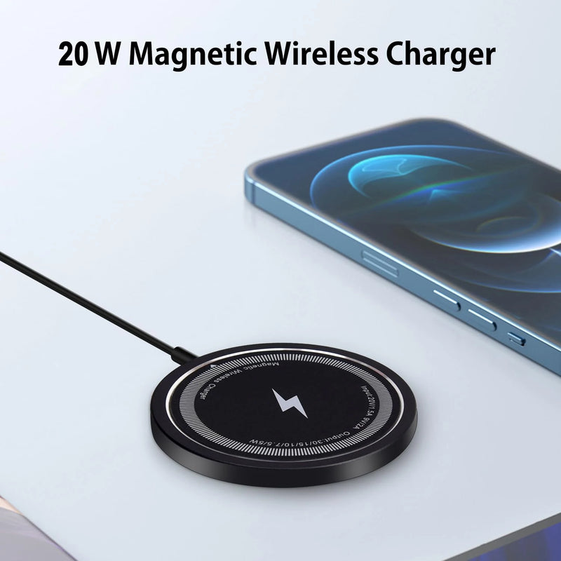 20W Magnetic Wireless Charger For iPhone 15 14 13 12 Pro Max USB Type C Quick Charging Phone Fast Charger Cable Accessories