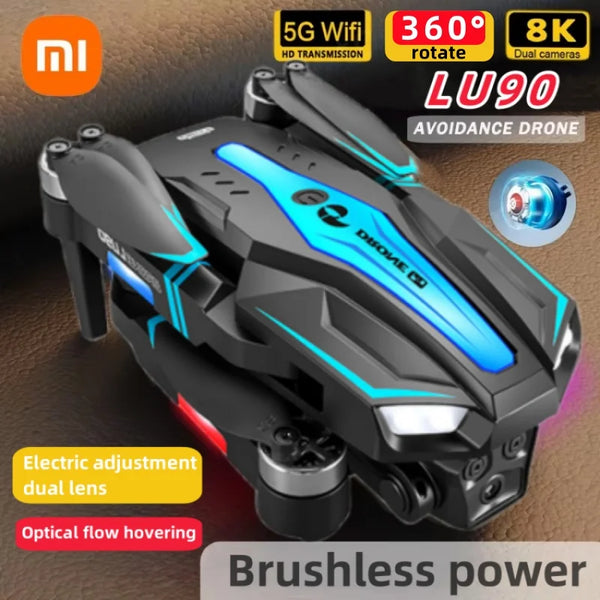 XIAOMI LU90 Drone 8K HD Dual Camera Brushless Motor Obstacle Avoidance Optical Flow Electric Adjustment Remote Control Aircraft