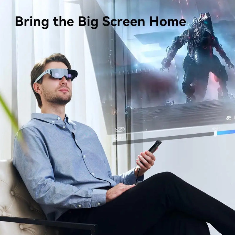 Rokid Air AR Glasses Foldable VR Smart Glasses 120" Screen 1080P OLED Dual Display 43FoV 55PPD Home Game Viewing Device