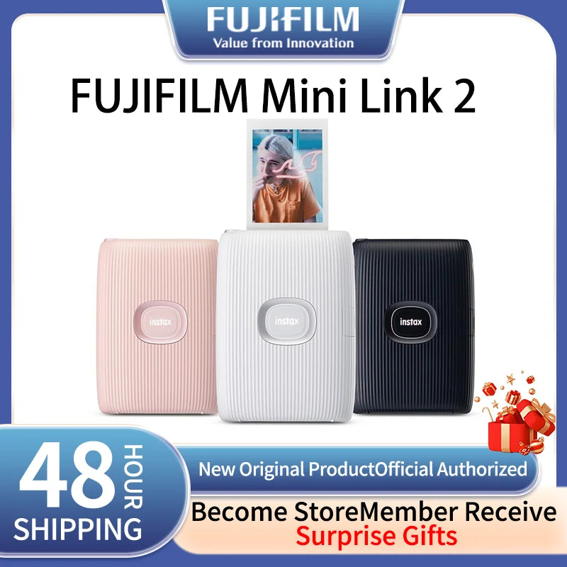 New Fujifilm Instax Mini Link2 Printer Genuine Original  Instant Camera  Mini Portable Mobile Phone Photo Printer