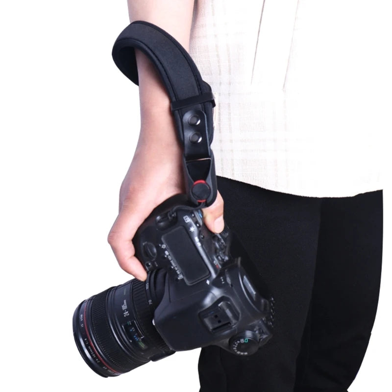 K0AC Camera Strap Wrist Hand Belt Strap Neoprene Lanyard for DSLR Camera Accessory