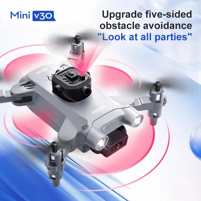 XIAOMI New V30 Mini Drone with Camera HD 4K FPV RC Drones Profesional Five-sided Obstacle Avoidance Helicopter Drone Toy Gift