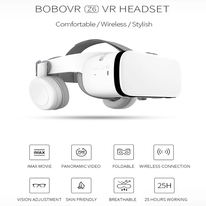 VR box Virtual Reality 3d glasses Headset helmet for Smartphones Cell Phone Mobile 4.7-6.5 inch  Bluetooth VR Wireless Rocker