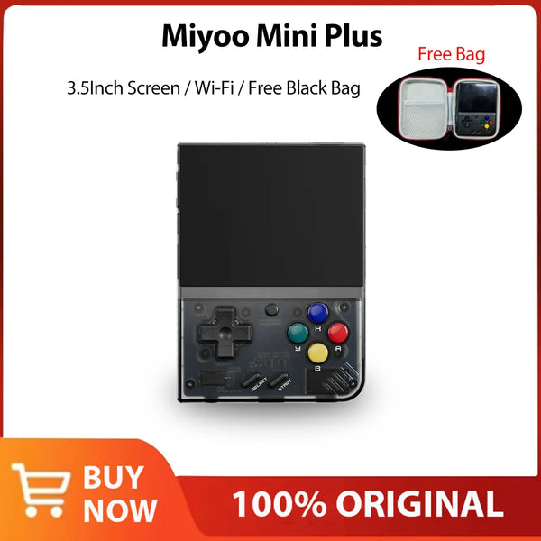 Miyoo Mini Plus Black 128G 3.5Inch IPS Screen Handheld Game Console Wifi 3000mAh Li Battery Open Source System Games Installed