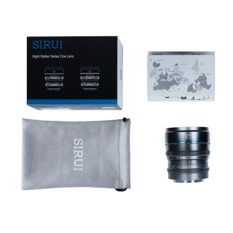 NEW ARRIVAL SIRUI Night Walker 16mm T1.2 75mm T1.2 S35 Cine Lens APS-C Large Aperture Lens for Sony E for Canon RF Fuji X L M4/3