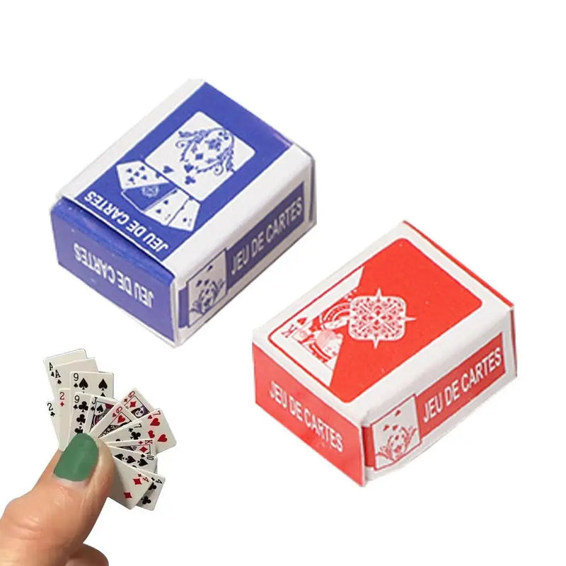 54 Cards/set Mini Poker Playing Cards Random Funny Models Poler Cute Board Games Table Game Poker Card Outside Playing