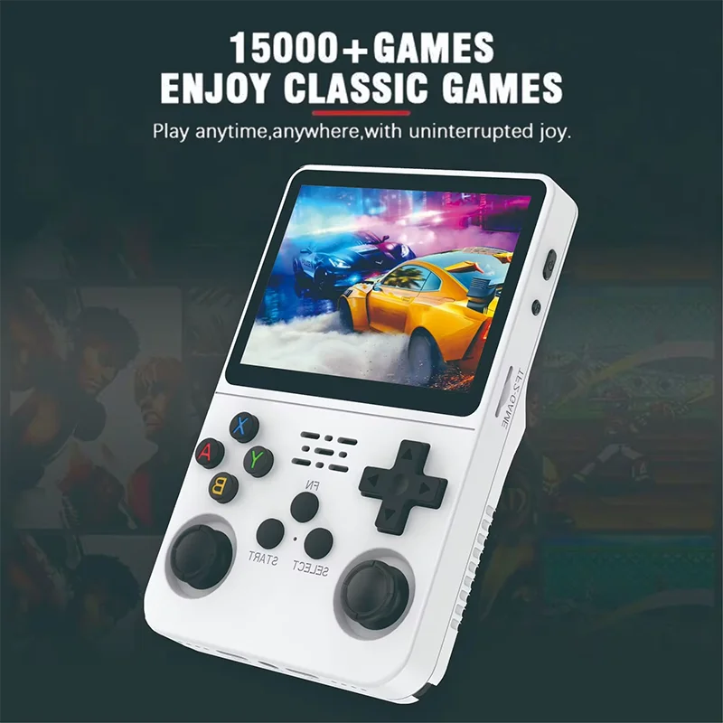 R36S Game Console 3.5Inch IPS Screen 64G Games Handheld Pocket Game Player 3D Joystick Portable Video Game Machine Open Source