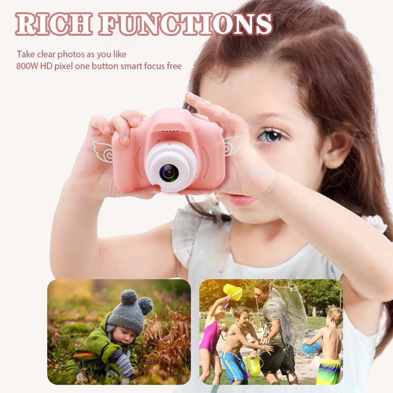 Cute Kids Mini Digital Camera Children  Camera Video Toy for Christmas Brithday  Gifts Outdoor