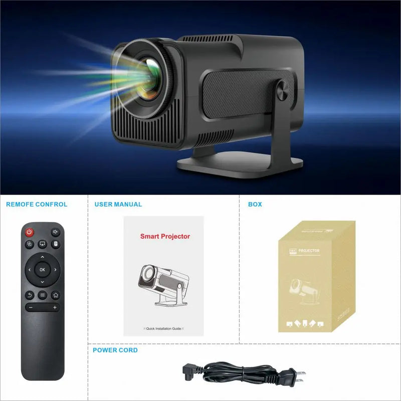 Salange Smart Android11 HY320 Projector 4K WiFi6 BT5 390ANSI Full HD 1080P Home Cinema Outdoor Portable for Phone