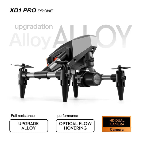 New XD1 Pro Mini Drone 4K/8K Dual Camera HD Aerial Photography Four Axis Dron Optical Flow Fixed Height Alloy Drones Toy