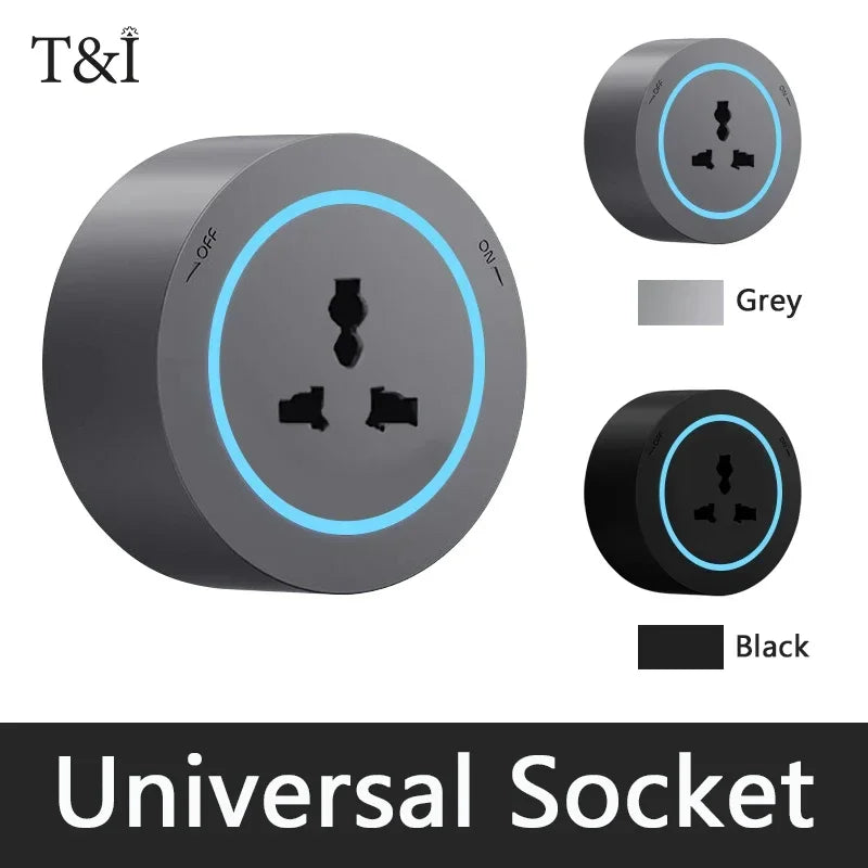 Rail Socket,UK EU US UN Standard Round Romovable Adapter Plug Home Kitchen Meeting Wall Mounted/embedded Track Outlet With Usb