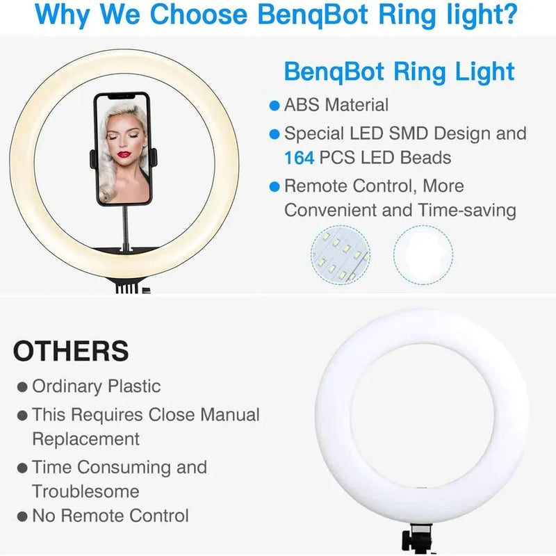 33CM Video Ring Lights Dimmable Light Selfie LED Light USB 26cm Ring Lighting Lamp With Tripod Stand To Make Youtube Ringlight