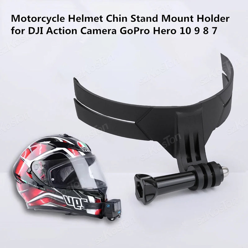 Motorcycle Helmet Chin Mount for Adjustable Helmet Adhesive Mount for GoPro 12/11/10/9/8 Insta360 X3 Action Cameras Accessories