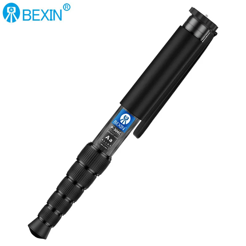 BEXIN P306C Carbon Fiber Monopod High 1.6M 6-section Expansion Outdoor Travel Photography Support Bracket for Digital Camera