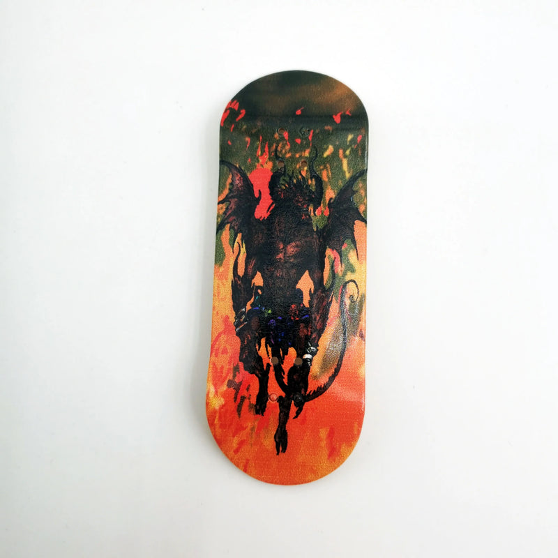 34mm Wooden Fingerboard Deck with Graphic for Professional Mini Finger Skateboard