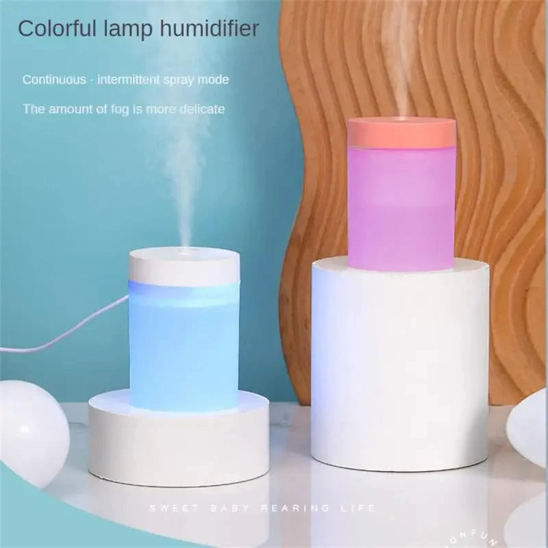 200ml Mini Air Humidifier Colorful Atmosphere Light USB Humidifier Air Diffuser Purifier For Car Home Ultrasonic Mist Maker