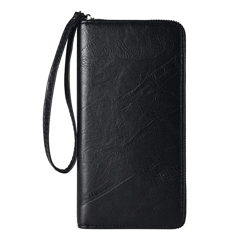 New Arrival PU Leather Men Wallets Large Capacity Driver License Phone Wallet Casual Male Clutch Long Zipper Coin Purses Carteir