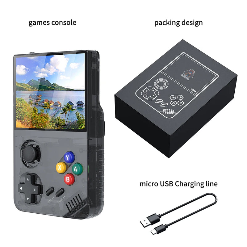 NEW GameHero M19 3.5 Inch 640*480 IPS Screen Handheld Game Console RK3566 Retro Gaming EmuELEC System Children's Gifts