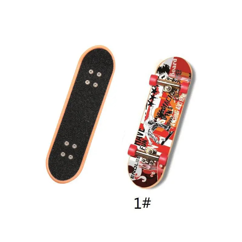 Mini Finger Skateboard Deck Board Fingerboard Ramps Boys Games Adult Novelty Children Training Props Skateboard Ramp Toy for Kid